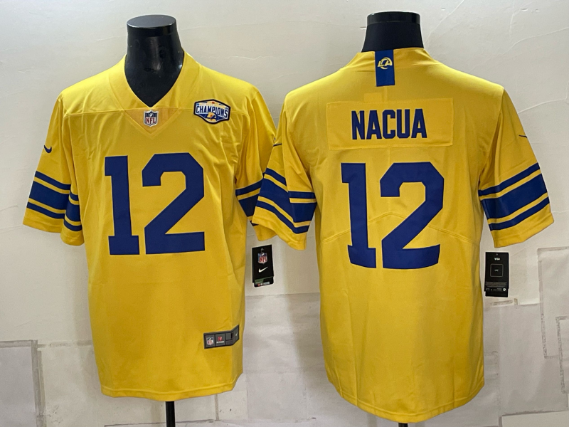Men 2026 Los Angeles Rams #12 Nacua yellow Nike NFL Jersey 0918002->los angeles rams->NFL Jersey